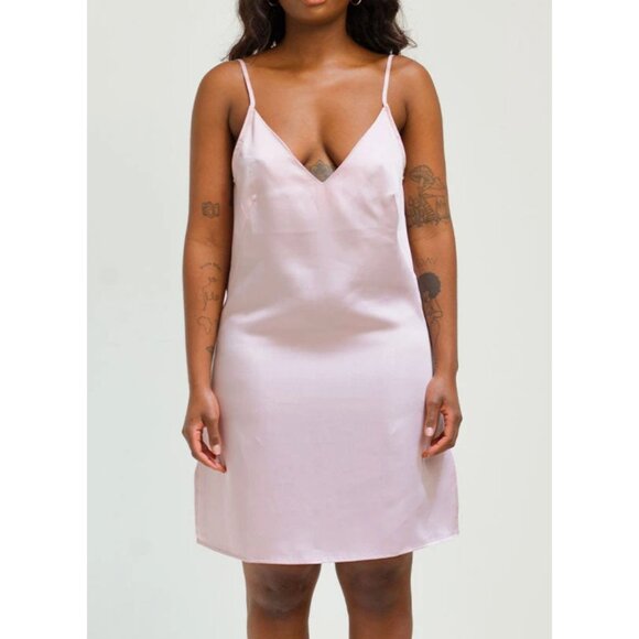 2for30💥‼️ Ettitude‎ Silky Bamboo Slip Dress Rose Pink Adjustable Straps  XL - Picture 1 of 7